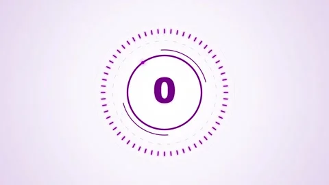 Minimalist purple countdown timer with circular progress indicator for pres.. Stock Footage 346241704