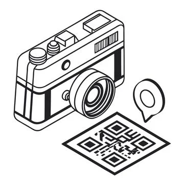 Minimalist QR Code Scanner Vector Icon for Tech Apps Stockillustratie