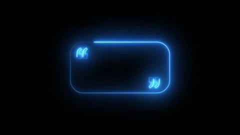 Minimalist quotes neon frame border animation isolated on black background Vídeo Stock 329437776
