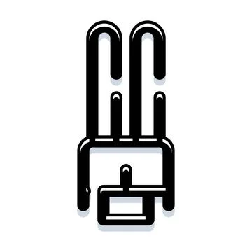 Minimalist rabbit head outline logo icon Stock Illustration