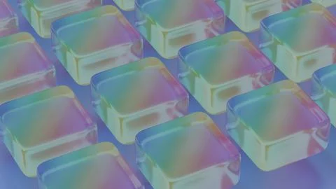 A minimalist rainbow created by thinly spread layers of colored jelly Иллюстрация