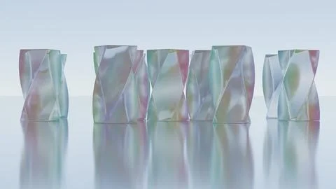 A minimalist rainbow created by thinly spread layers of colored jelly Stock Illustration