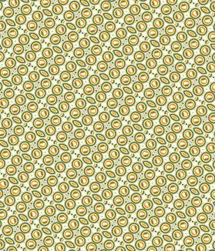 Minimalist rainbow repeat outline tile texture in eggshell, khaki drift, an.. Stock Illustration