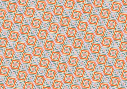 Minimalist rainbow repeat texture in neon orange, cantaloupe, and vanilla l.. Stock Illustration