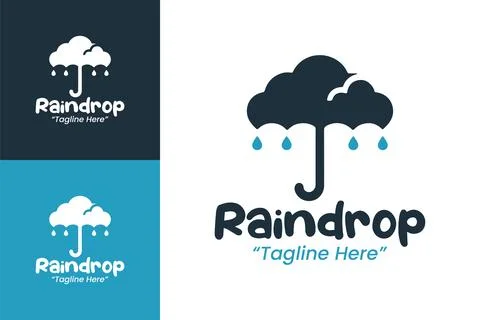 Minimalist Raindrop Logo Stock-Illustration