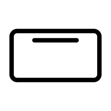Minimalist rectangular device icon with centered slot Stock Illustration