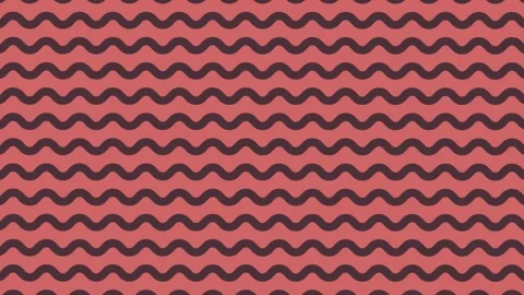 Minimalist red and dark brown wavy line pattern motion background Stock Footage 339621880