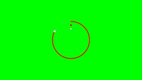 Minimalist red circular orbit path animation against a vivid green backdrop Stock-Footage 340266011