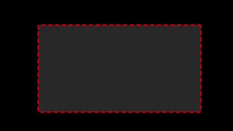 Minimalist red dotted border frame overlay on dark background, for creative.. Stock Footage 334395888