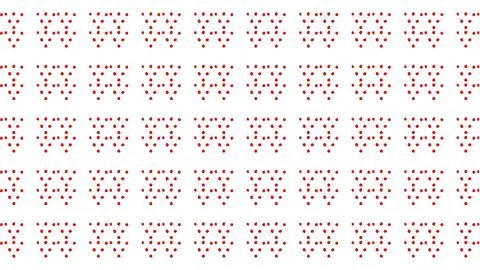 Minimalist red dotted geometric pattern on white background for modern text.. Illustrazione stock