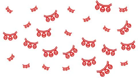 Minimalist red lantern pattern background for Asian cultural festivals and .. Stock Illustration