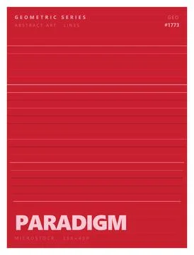 Minimalist red lines abstract background pattern for creative digital art wor イラスト素材