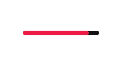Minimalist Red Loading Bar Animation - Progress Status Indicator Vídeos de archivo 334736813