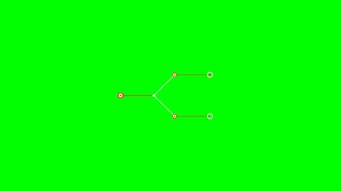 Minimalist red loading bar icon isolated on a bright chroma green background Stock Footage 340902581