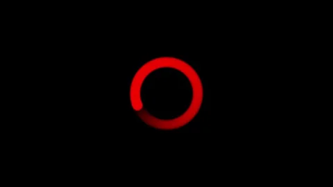 Minimalist Red Loading Circle Icon Stock Footage 332984238