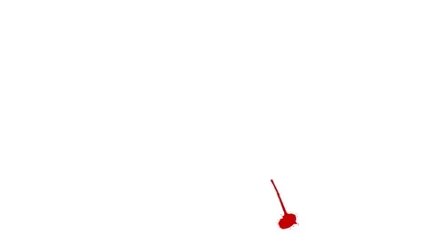 A minimalist red pendant light hangs from the ceiling Video stock 328694852