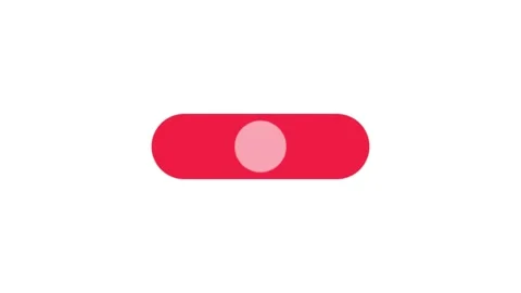 Minimalist Red Toggle Switch Animation - Animated UI Progress Icon Vídeos de archivo 334736683