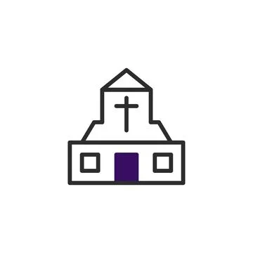 Minimalist religious structure illustration showcasing spiritual space and .. Ilustración de archivo
