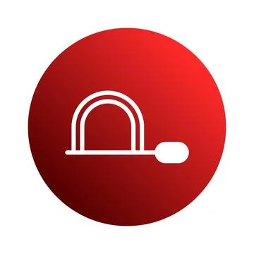 Minimalist representation of an arched structure with a connecting element .. Stock Illustration