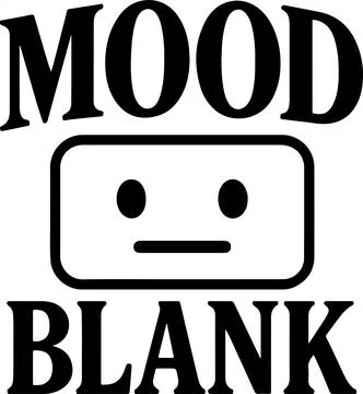 A minimalist representation of a blank or neutral mood with a text overlay. Stock Illustration