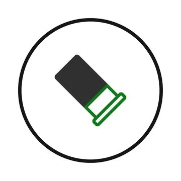 Minimalist representation of a cartridge inside a simple geometric frame em.. Stock-Illustration