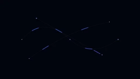 Minimalist representation of the cassiopeia constellation on black background 動画素材 338310892