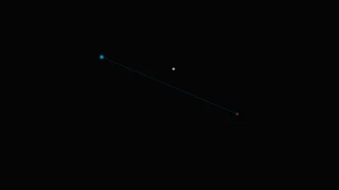 Minimalist representation of connection points on a deep black background Stock Footage 339617574