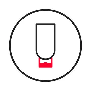 Minimalist representation featuring simple form, suggesting connection, wit.. Stock Illustration