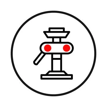 Minimalist representation of mechanical equipment, a jack, ideal for illust.. Stock Illustration
