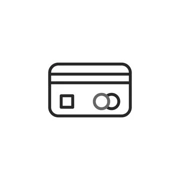 Minimalist representation of a payment method indicating financial transact.. Stock Illustration