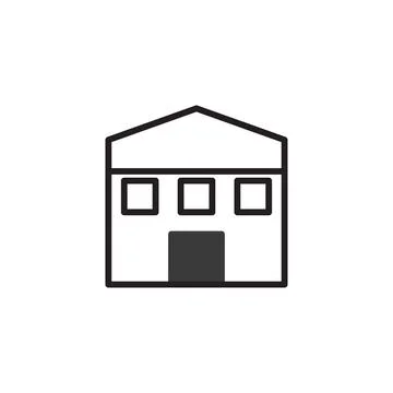 Minimalist representation of a simple building form showcasing basic shapes.. Ilustración de archivo