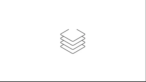 Minimalist responsive website design outline icon animation loop Video stock 338216200