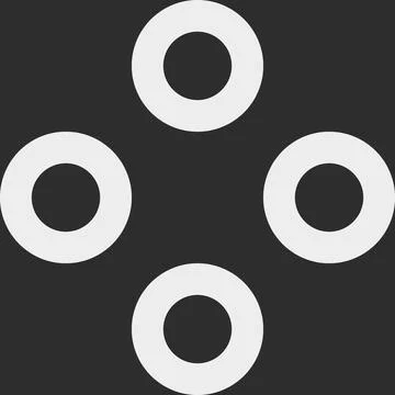 Minimalist retro vector pattern with circular grid and polka dots. A timele.. Illustrazione stock