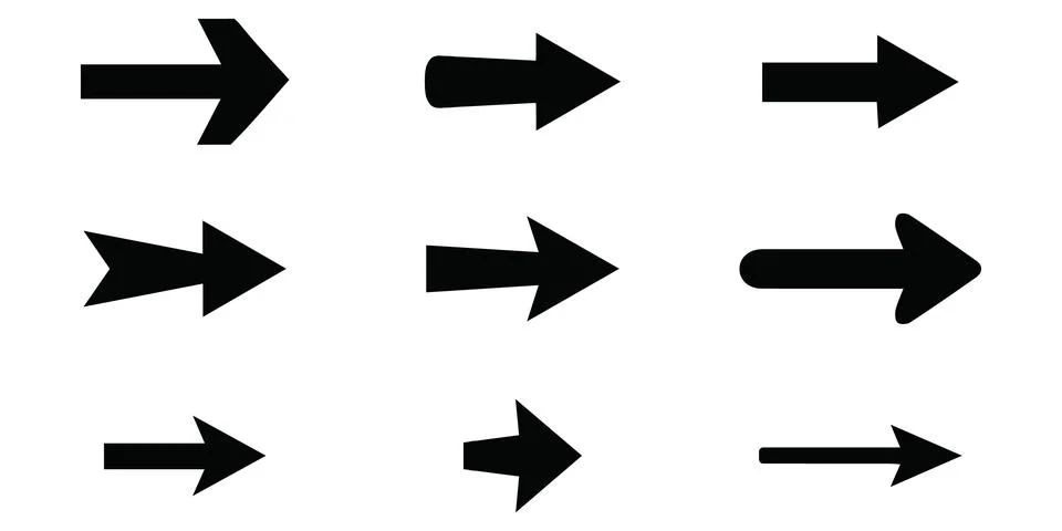 Minimalist Right Pointing 库存插图