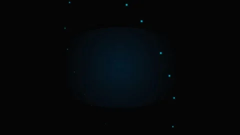 Minimalist ring of glowing blue light dots against a deep black background Stock Footage 339616791