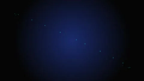 Minimalist ring of glowing blue particles against a deep dark background Stock Footage 339619275