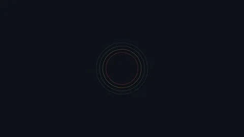 Minimalist ring of glowing light particles on a deep black background Video stock 335117252