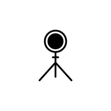 Minimalist ring light on tripod vector illustration for photography and vid.. Stock Illustration