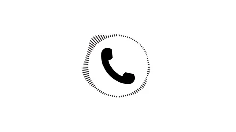 Minimalist Ring Phone Calling icon with audio spectrum animation Video stock 321478468