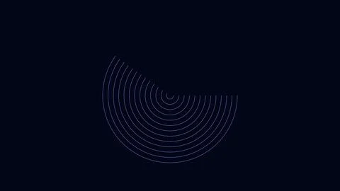 Minimalist ripple wave effect with concentric circles on dark background Stock Illustration