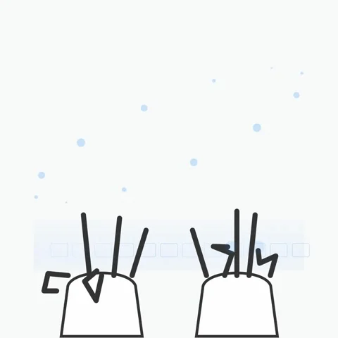 Minimalist Robot Hands Typing on Keyboard, Blue Bubbles Floating, Digital T.. Vídeo Stock 346284067