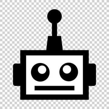 Minimalist robot head icon Stock Illustration