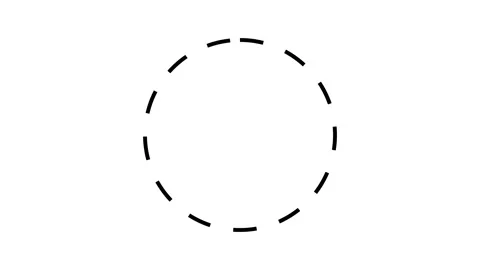 Minimalist rotating dashed circle animation motion graphic. Vidéo 333080862