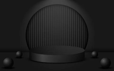 Minimalist round platform with background, suitable for modern product disp.. Stock Illustration