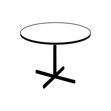 Minimalist round table icon Stock Illustration