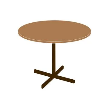 Minimalist round table icon Stock Illustration