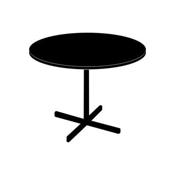 Minimalist round table icon Stock Illustration