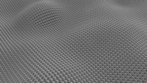 Minimalist rows of silver balls rippling background.  스톡 동영상 130226568