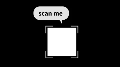 Minimalist SCAN ME SCAN HERE icon with focus frame Stock Footage 341083429
