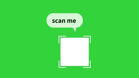 Minimalist SCAN ME SCAN HERE icon with focus frame Stock Footage 341083445